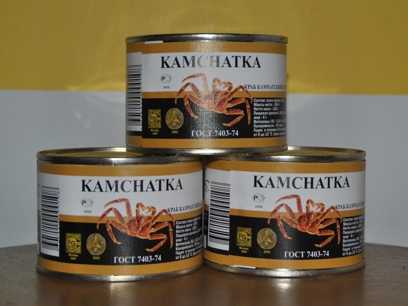 Натуральный краб в жестяной банке